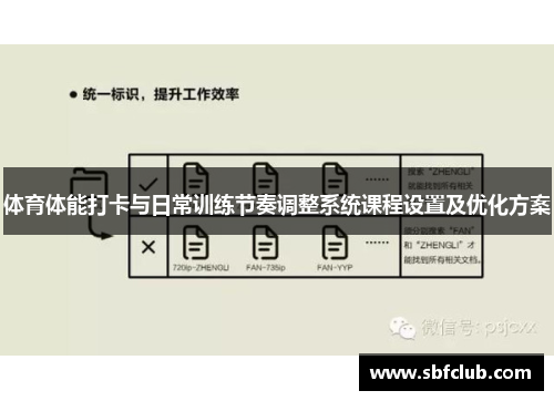 体育体能打卡与日常训练节奏调整系统课程设置及优化方案